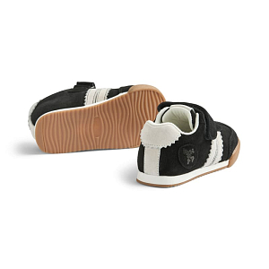 Кроссовки на липучках Wheat "Spectra Black", черные с белым